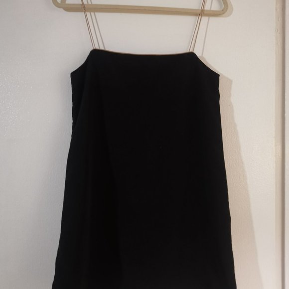 Mini Black Slip Dress - Picture 2 of 4